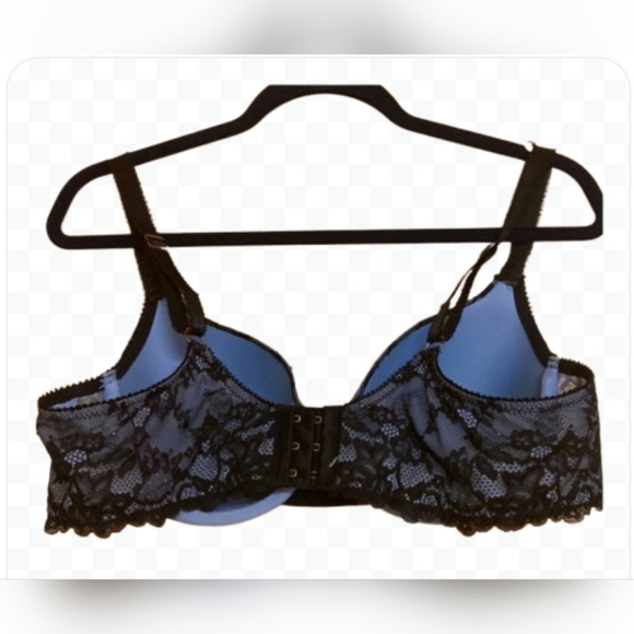 [42G] Ashley Graham ~ Black and Blue lace wired bra - Picture 3 of 9